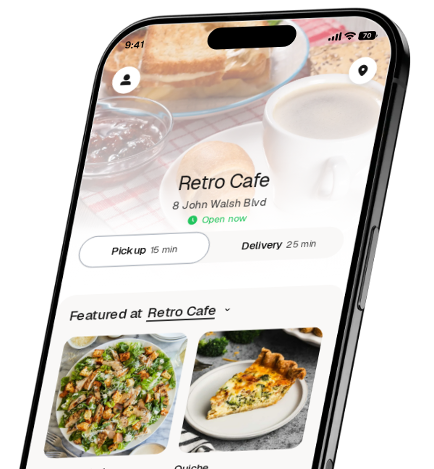 Retro Cafe app preview